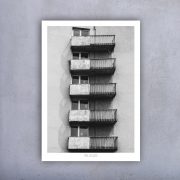 Plakat - Kraków - Hotel Cracovia - balkony
