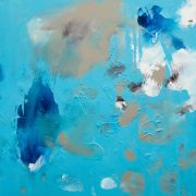 Obraz abstrakcyjny ręcznie malowany "Właśnie tak" - 90x90 cm