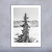 Plakat widok z Turbacza 03 - 50x70 cm - czarno-białe