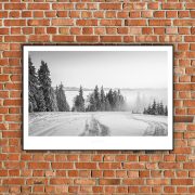 Plakat - Gorce - widok na Tatry - czarno-biały