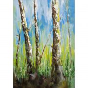 Obraz abstrakcyjny ręcznie malowany "Forest 4" - 70x100 cm
